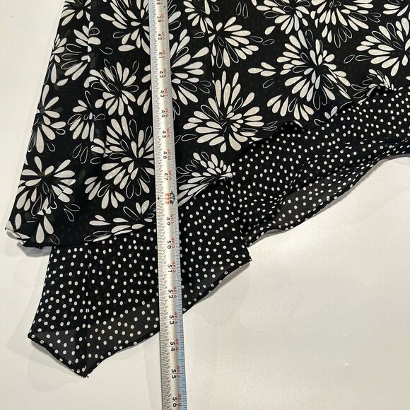 Vintage Positive Attitude Dress Womens 8 Midi Floral Asymmetrical Hem Fairy - Picture 6 of 8